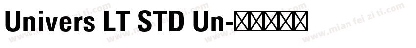 Univers LT STD Un字体转换